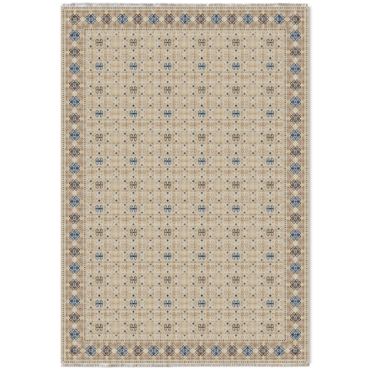 RW7049 washable chenille area rug viewed from above