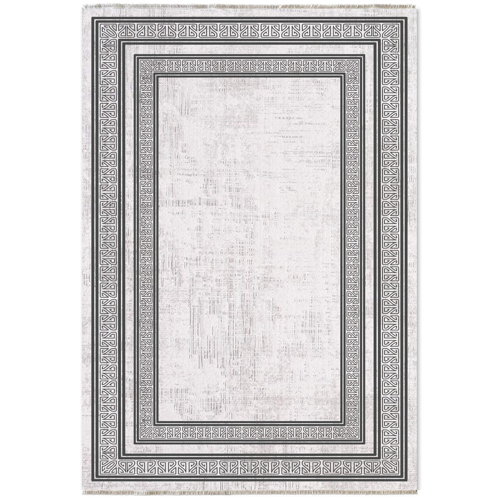RW7054 washable chenille area rug viewed from above