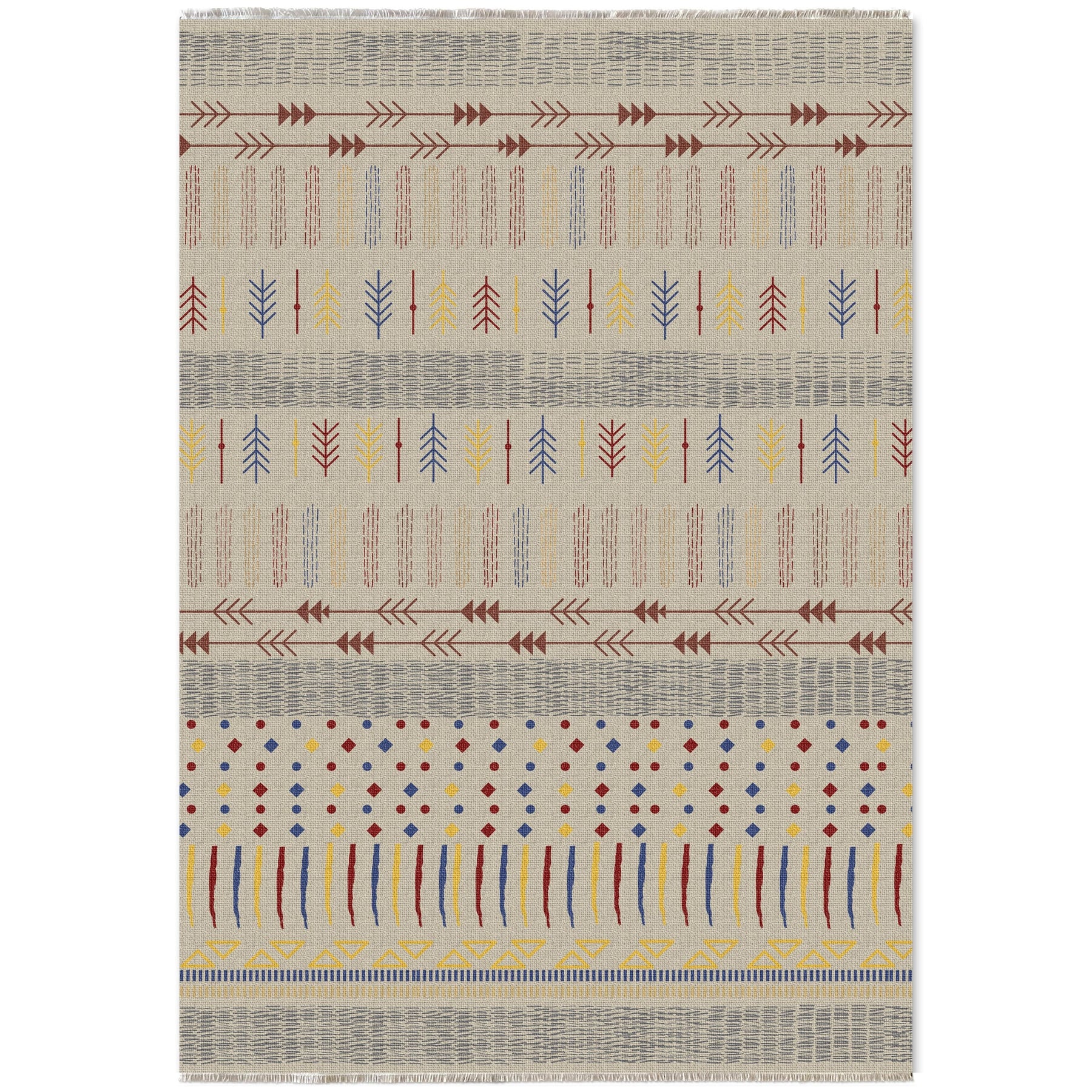 RW7058 washable chenille area rug viewed from above