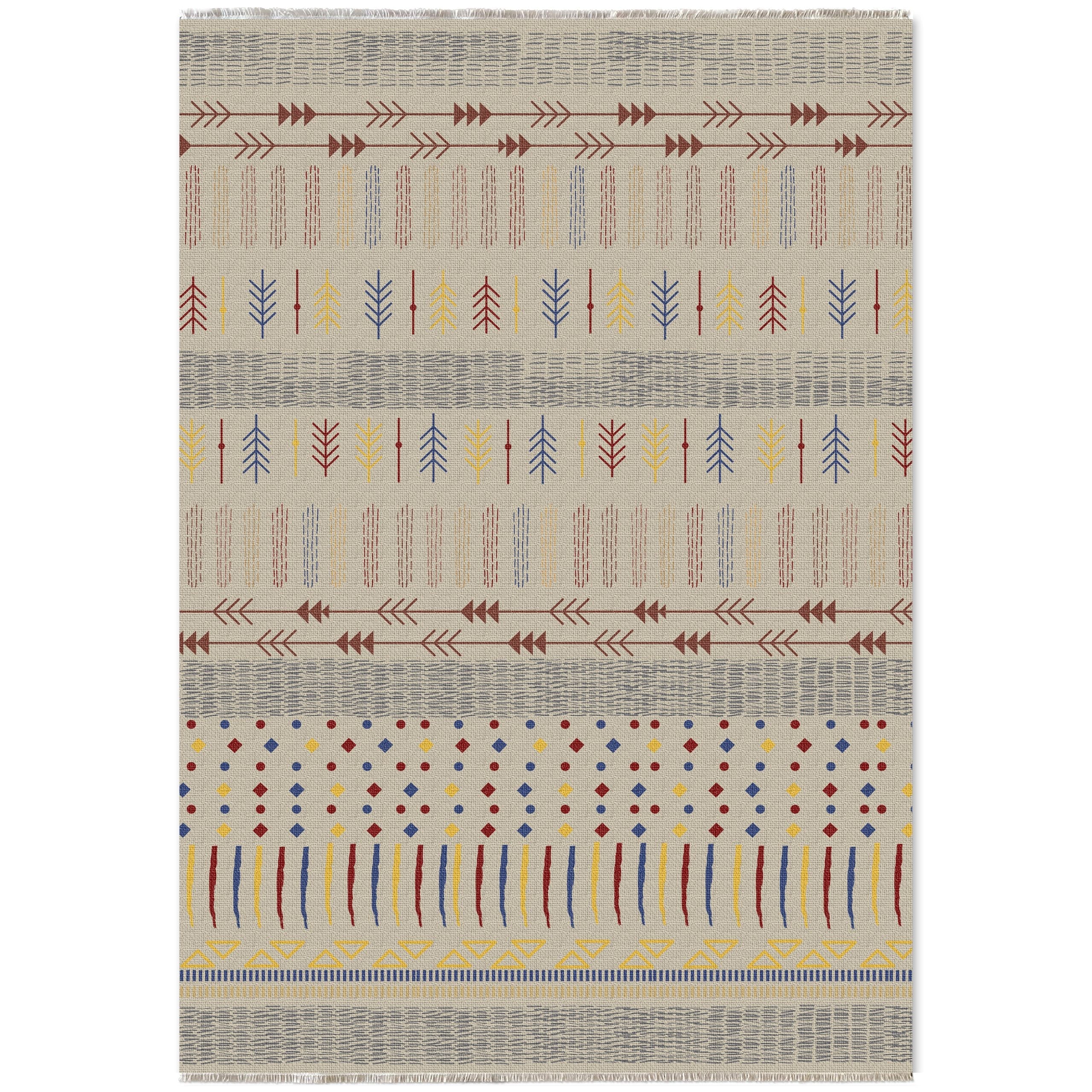 RW7058 washable chenille area rug viewed from above