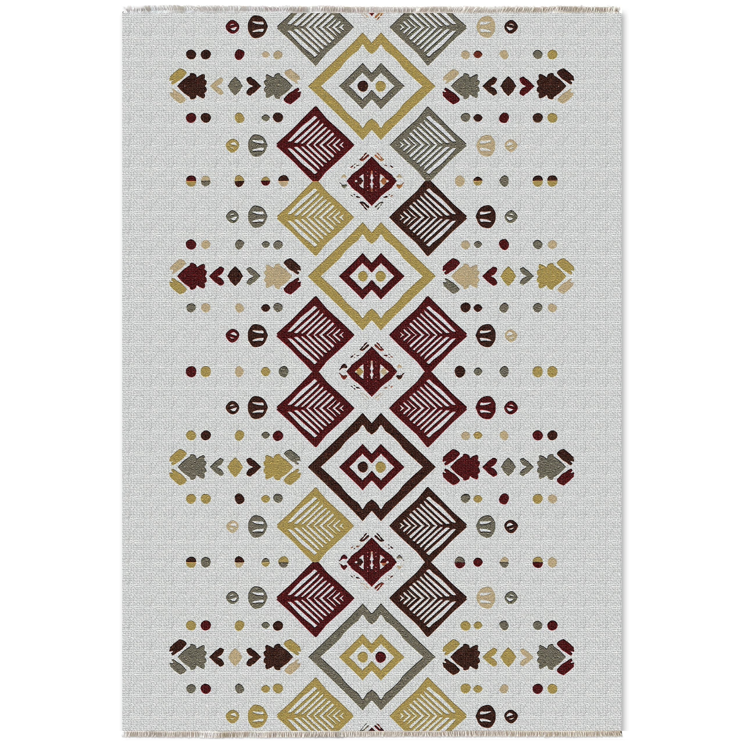 RW7059 washable chenille area rug viewed from above