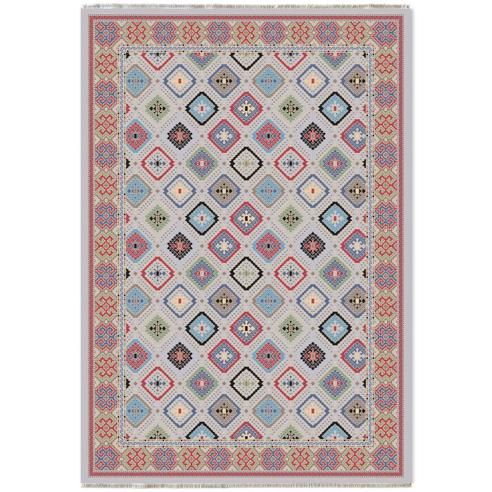 RW7061 washable chenille area rug viewed from above