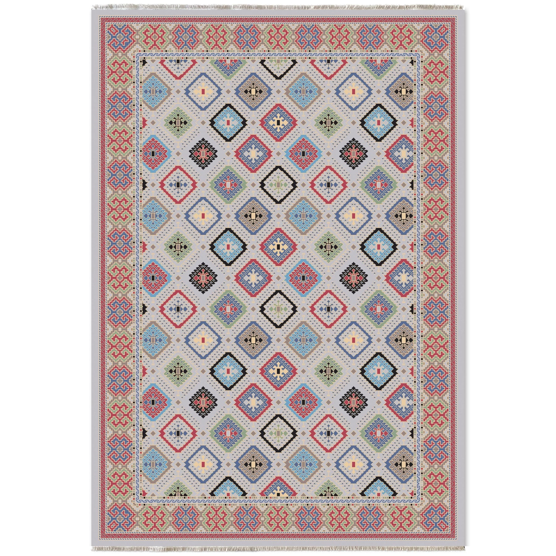 RW7061 washable chenille area rug viewed from above
