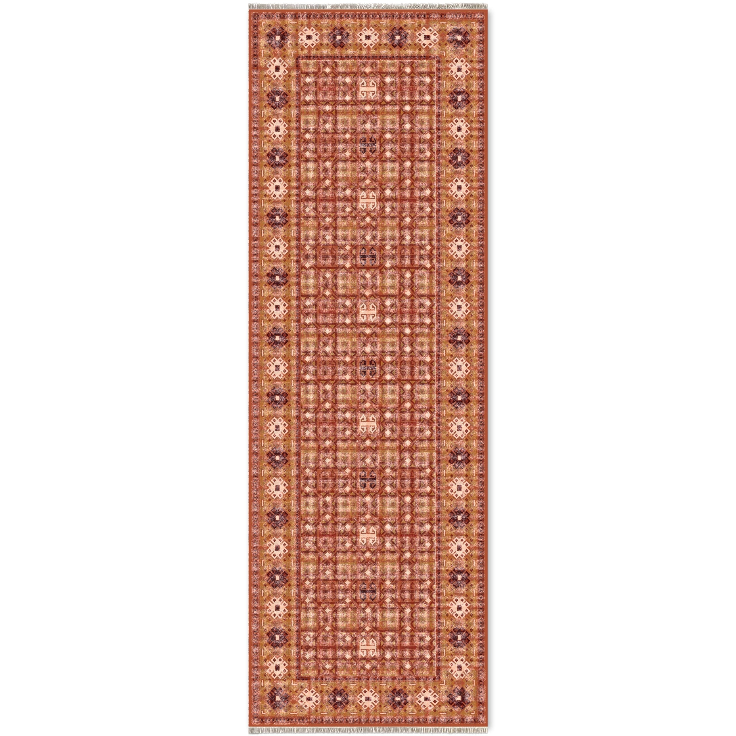 RW7064 washable chenille area rug viewed from above