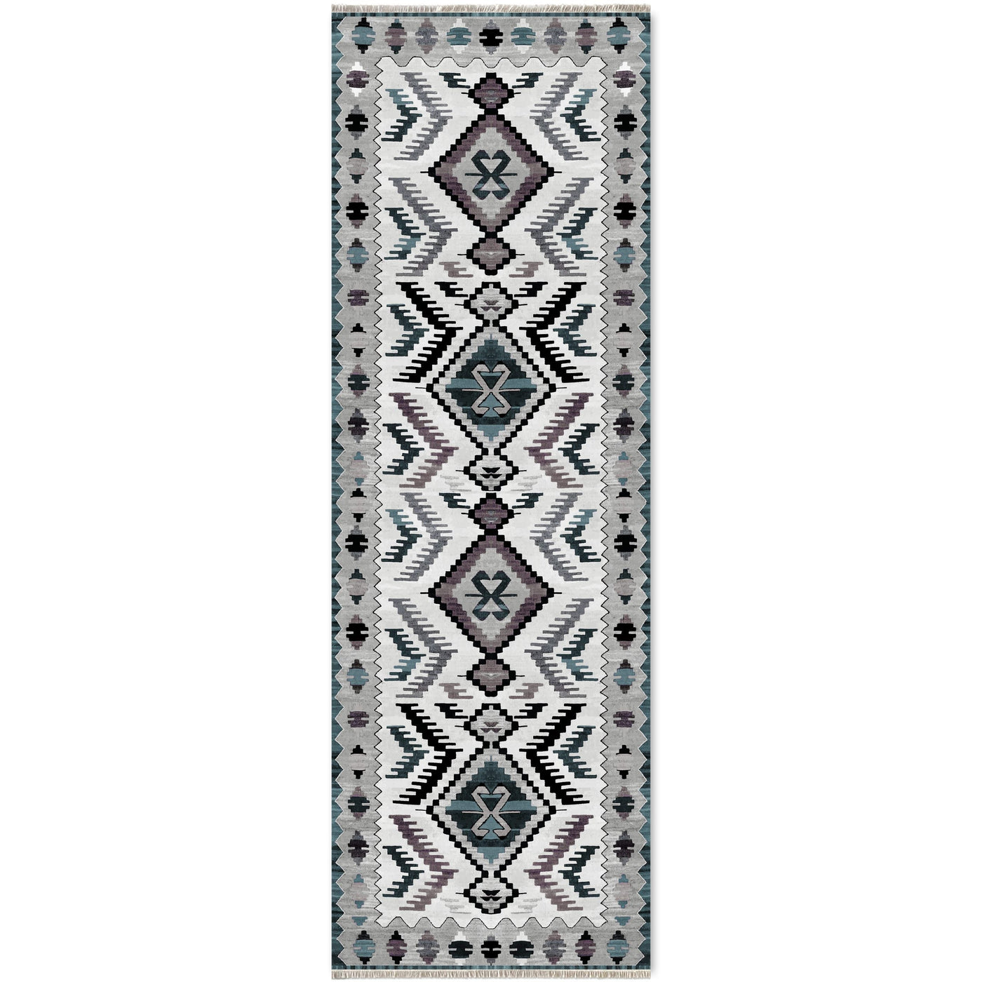 RW7065 washable chenille area rug viewed from above