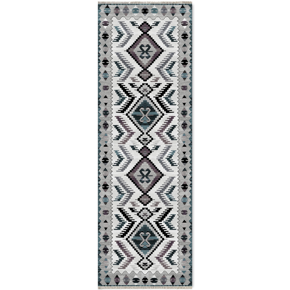 RW7065 washable chenille area rug viewed from above