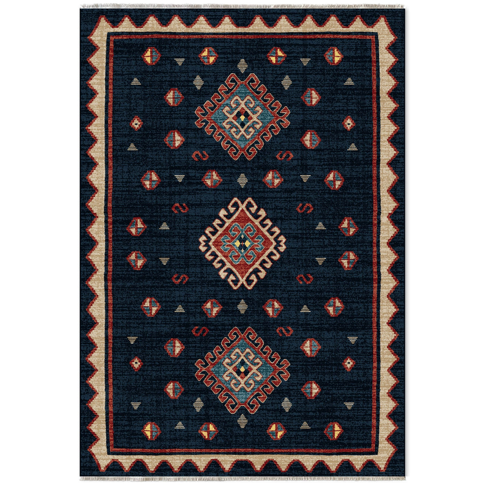RW7068 washable chenille area rug viewed from above