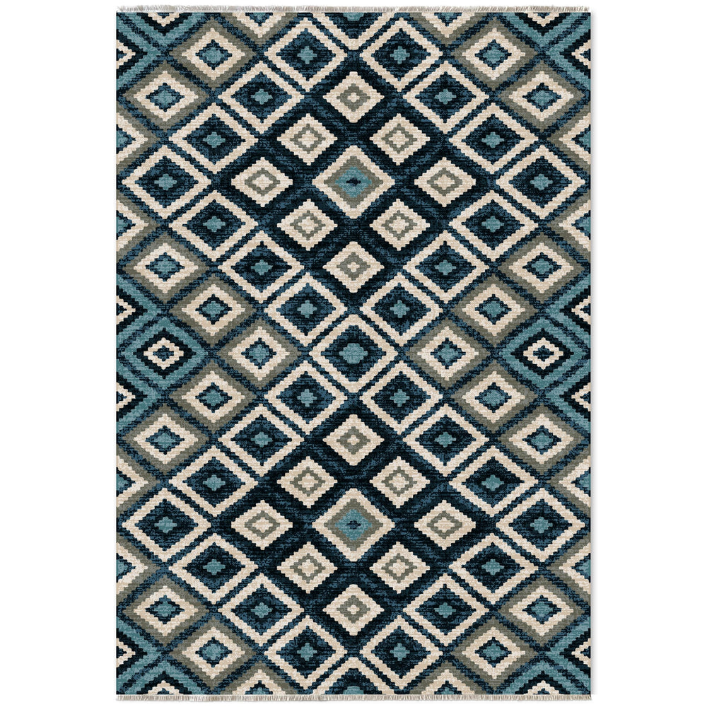 RW7070 washable chenille area rug viewed from above