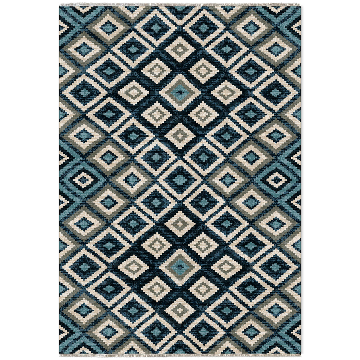 RW7070 washable chenille area rug viewed from above