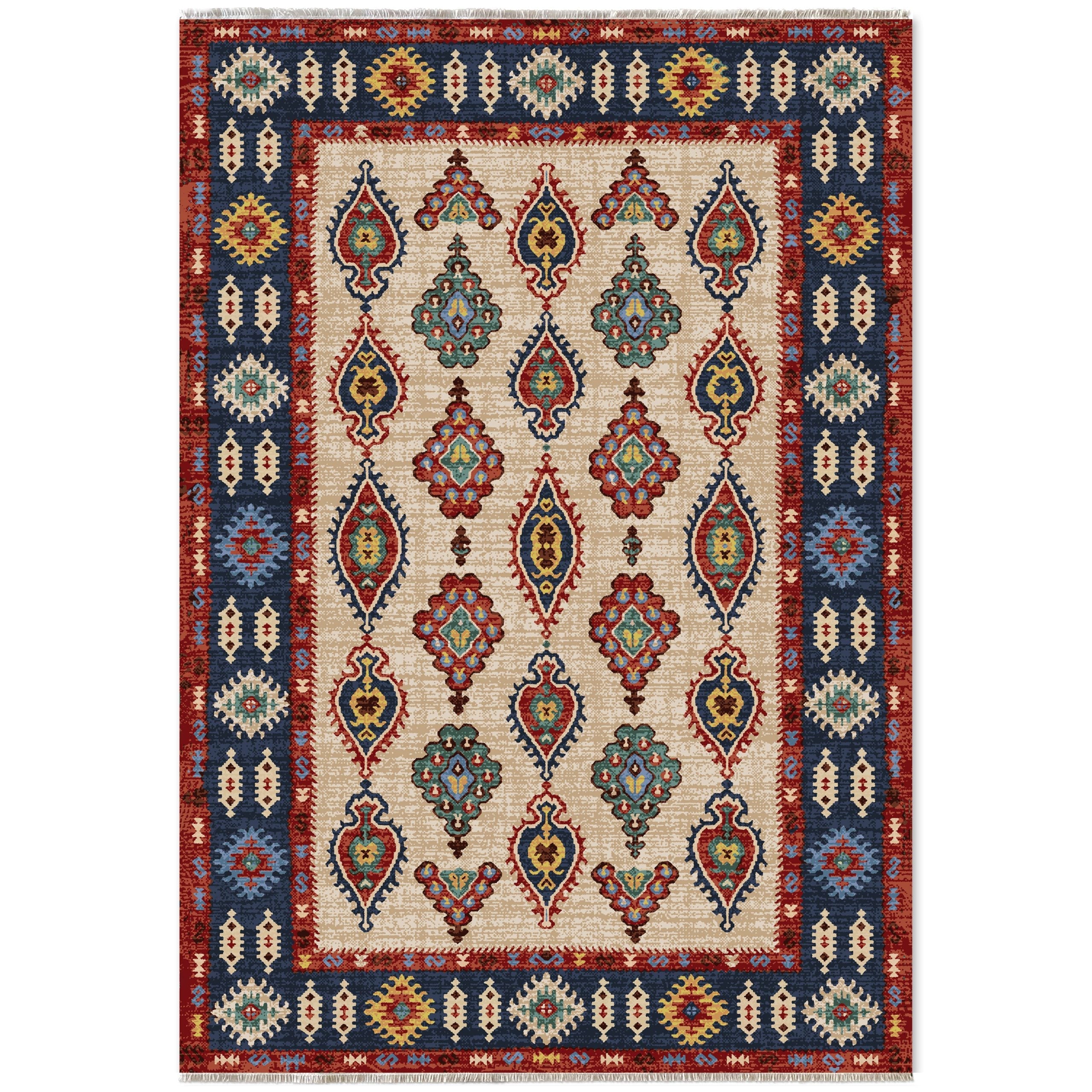 RW7071 washable chenille area rug viewed from above