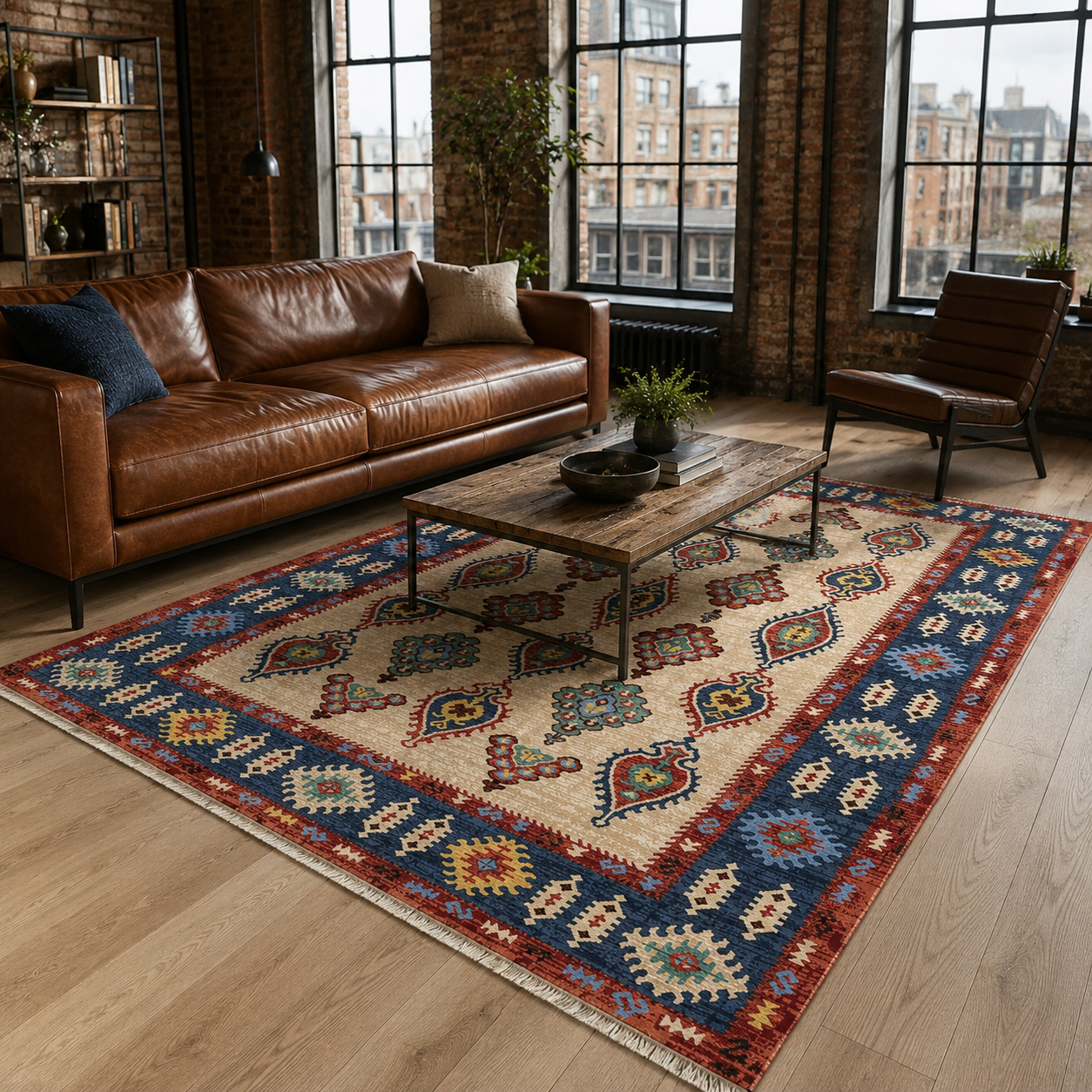 RW7071 washable chenille rug texture and pattern detail