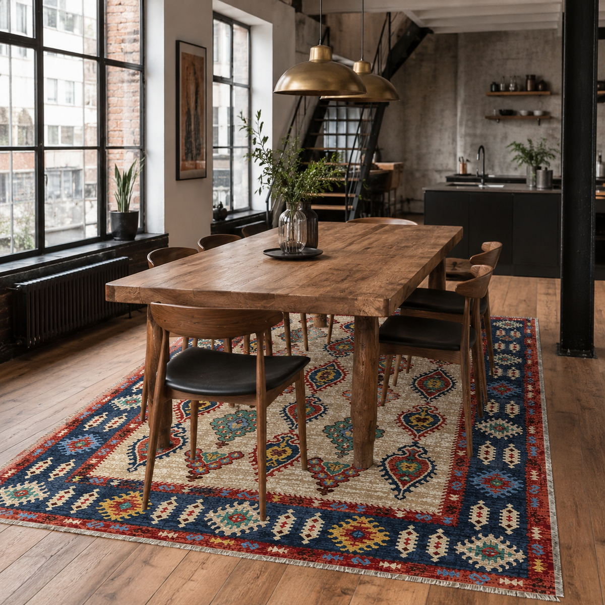 RW7071 washable chenille rug texture and pattern detail