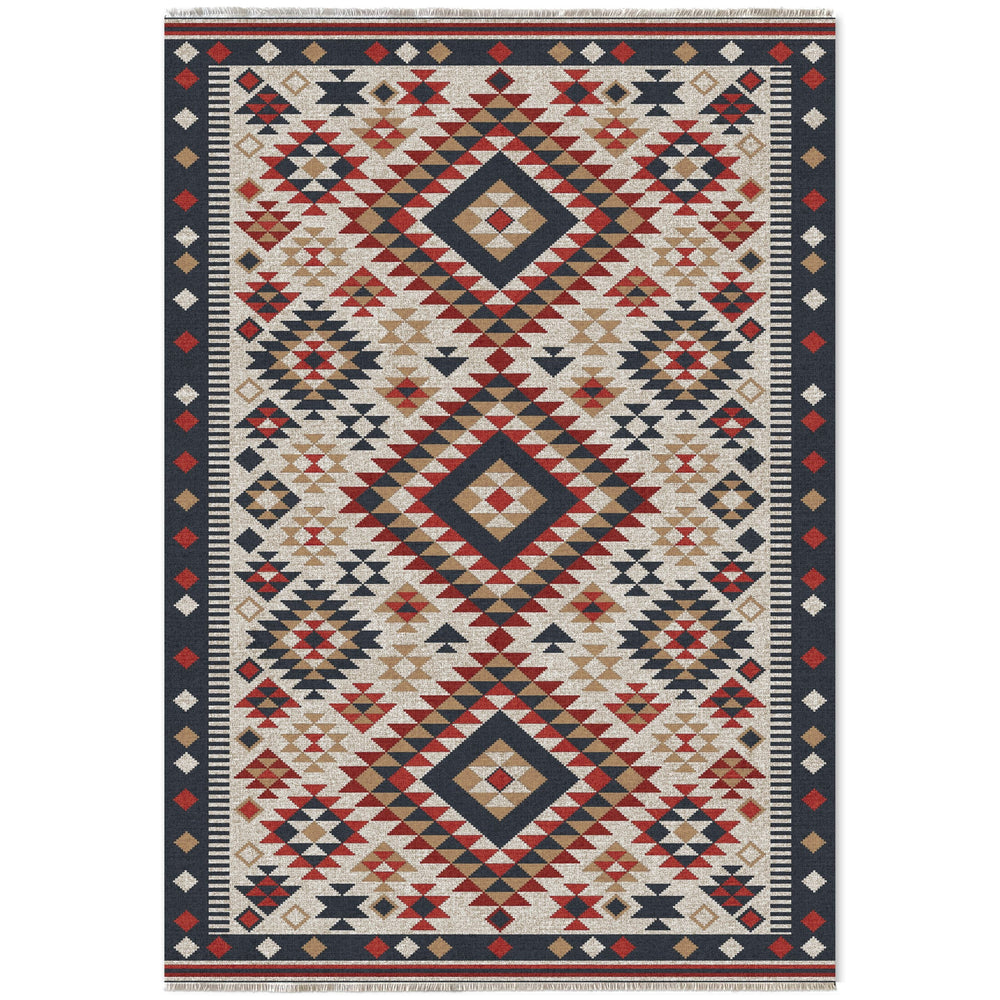 RW7072 washable chenille area rug viewed from above