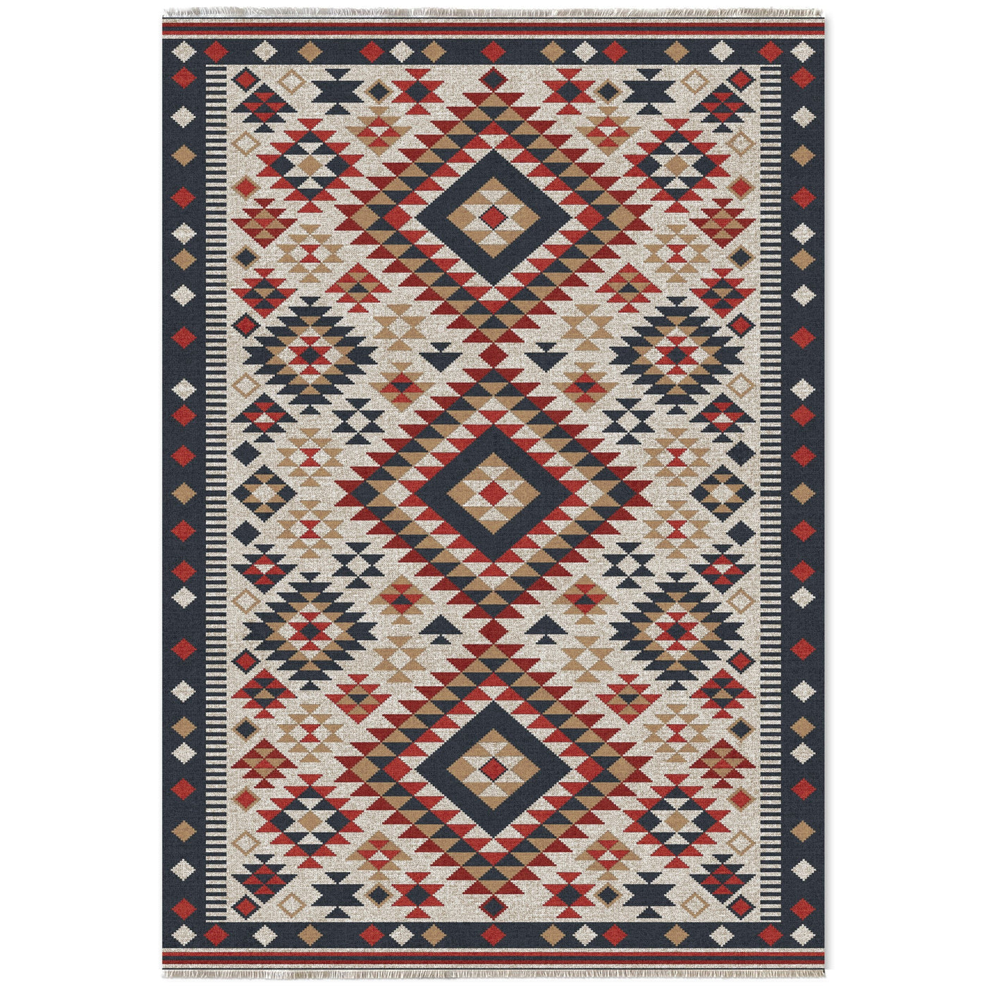 RW7072 washable chenille area rug viewed from above