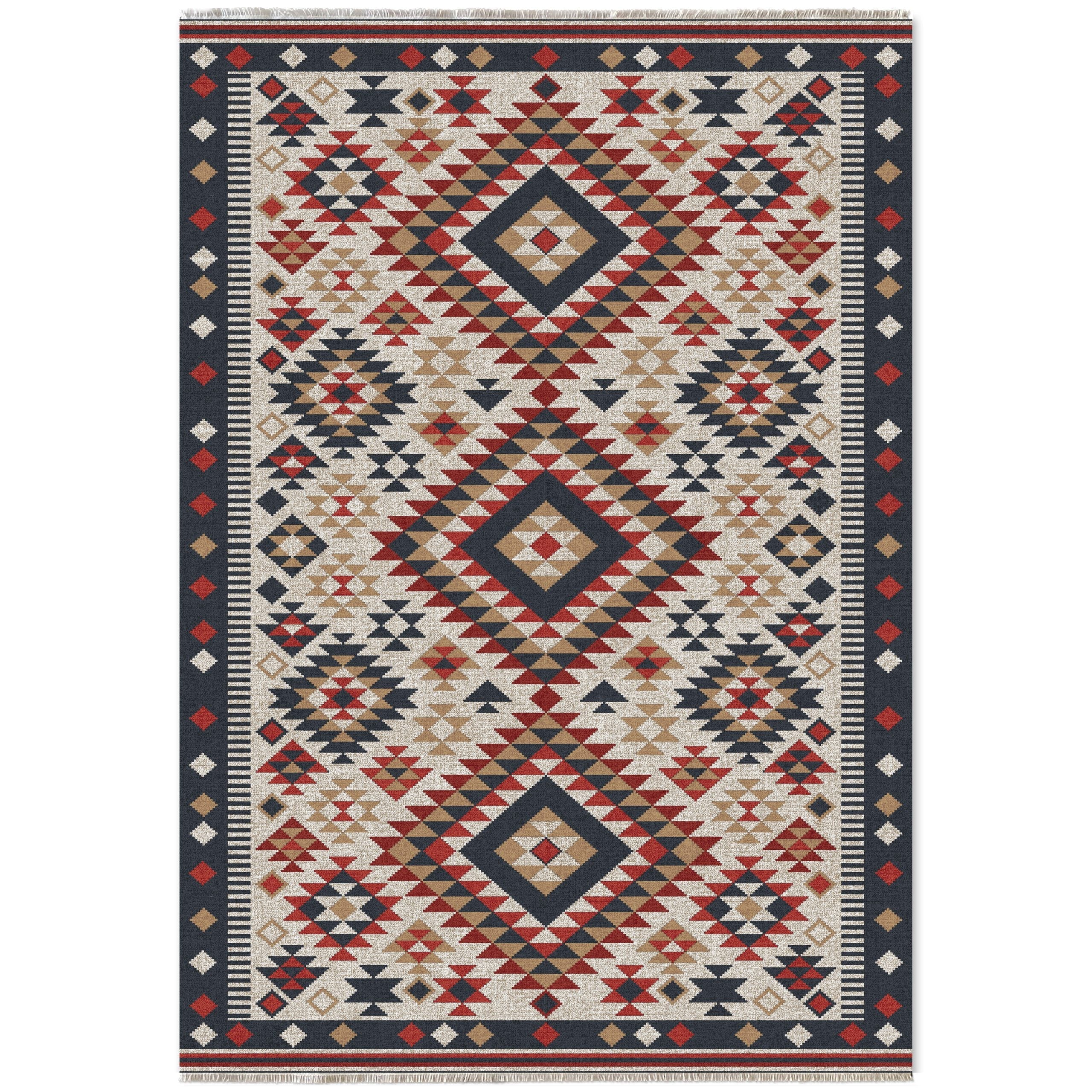 RW7072 washable chenille area rug viewed from above