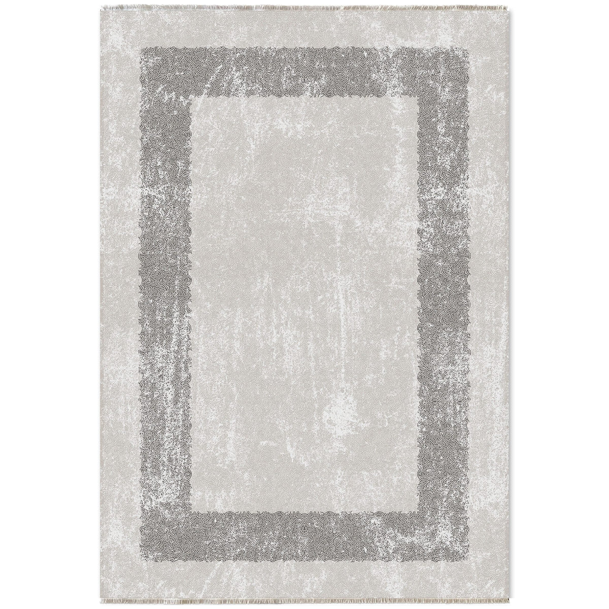 RW7074 washable chenille area rug viewed from above