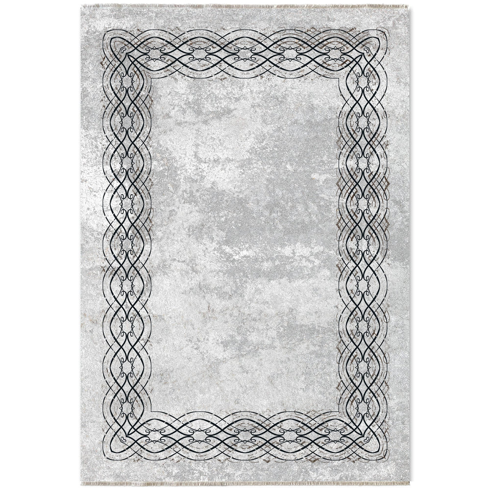 RW7075 washable chenille area rug viewed from above