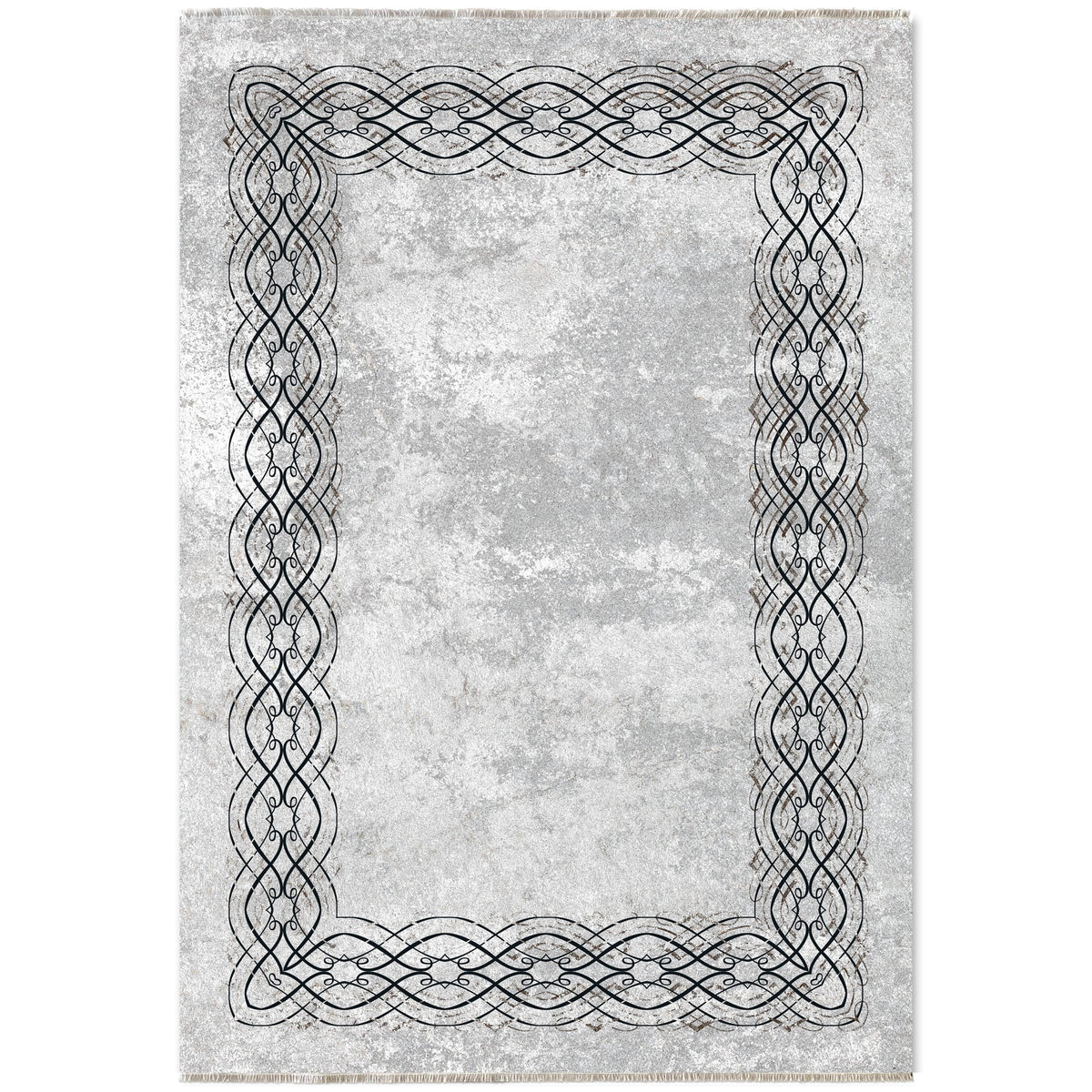 RW7075 washable chenille area rug viewed from above