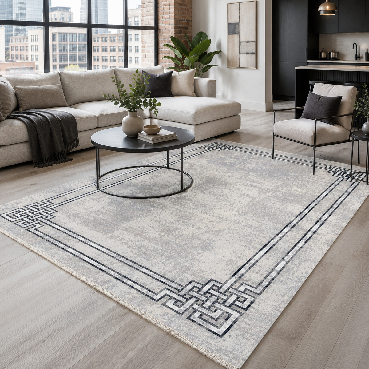 RW7076 washable chenille area rug