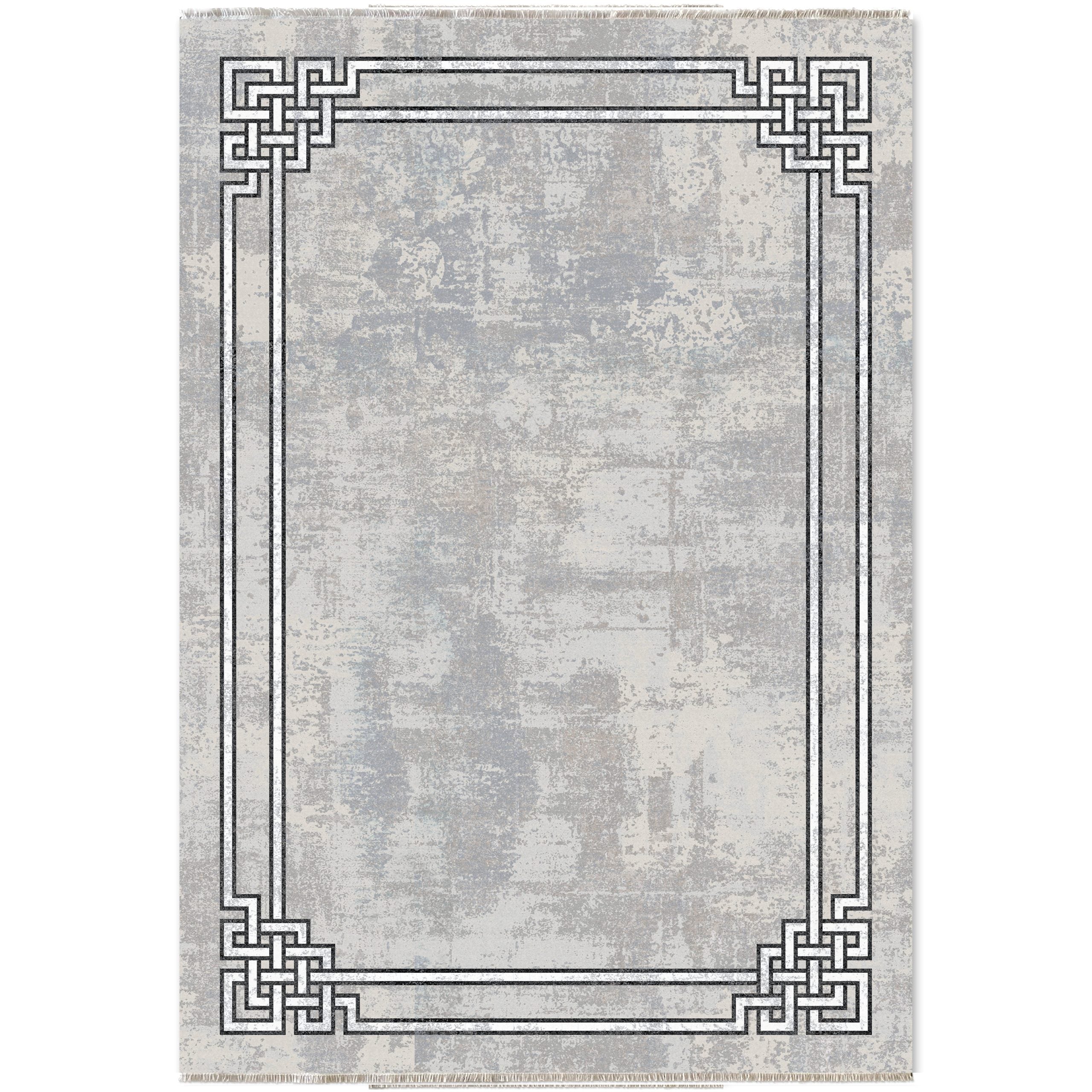 RW7076 washable chenille area rug viewed from above