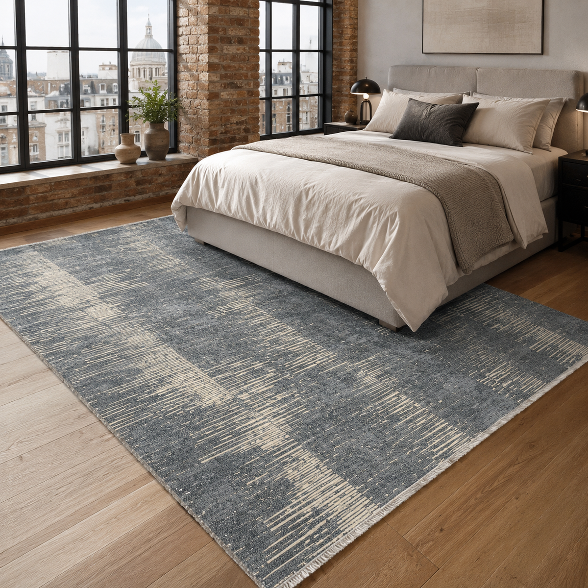 RW7079 washable chenille rug texture and pattern detail