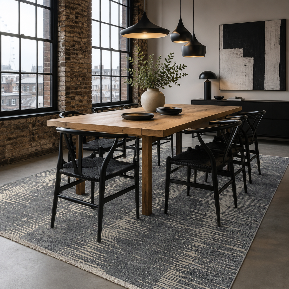 RW7079 washable chenille rug texture and pattern detail