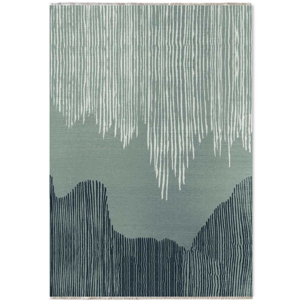 RW7081 washable chenille area rug viewed from above