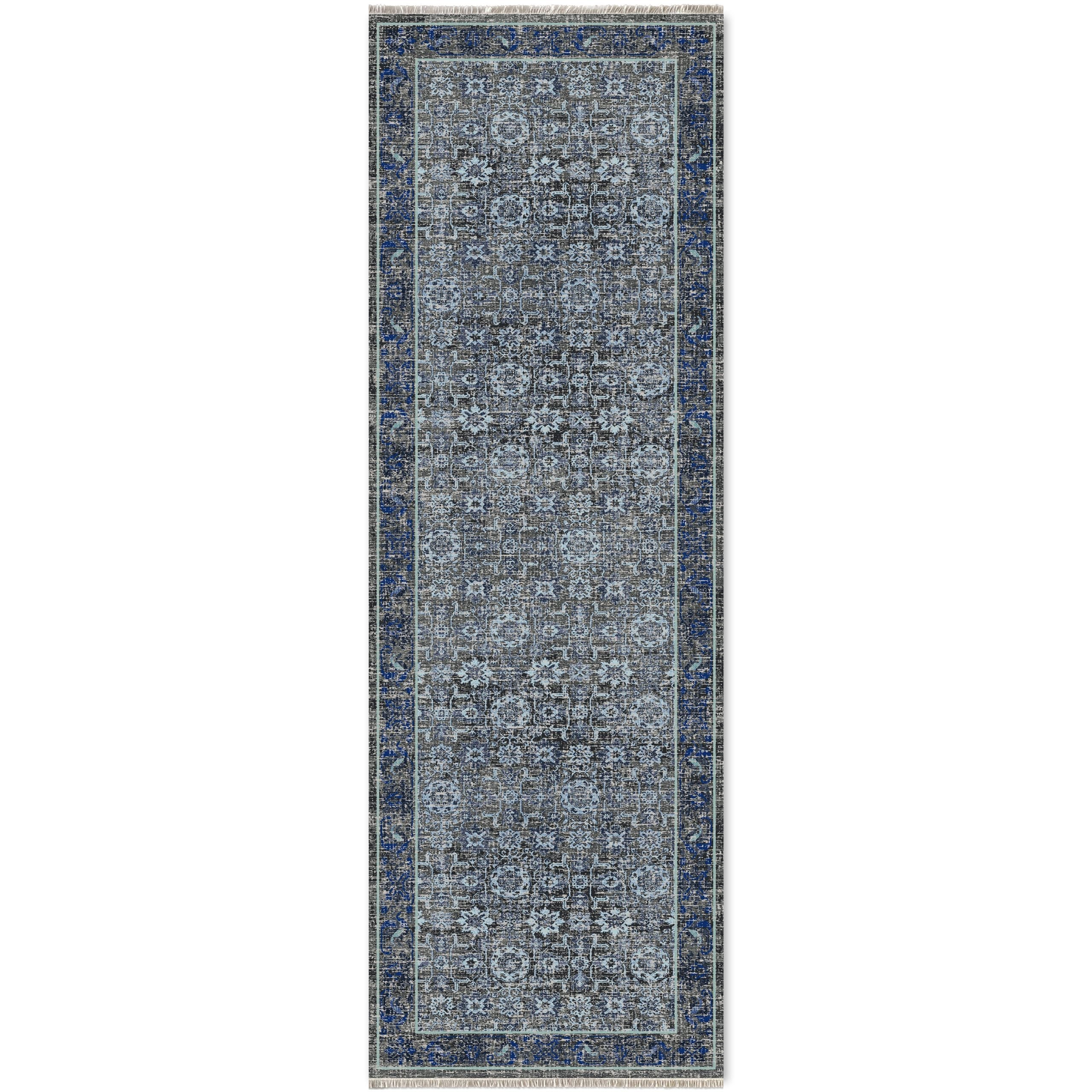 RW7082 washable chenille area rug viewed from above