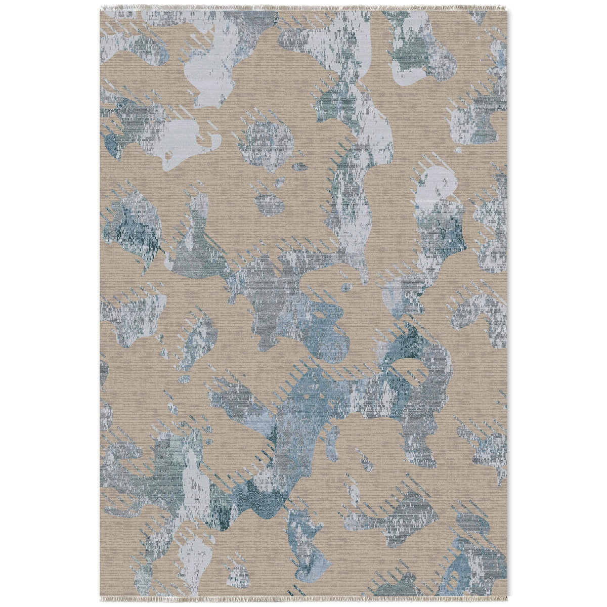RW7083 washable chenille area rug viewed from above