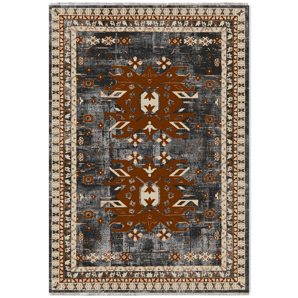 RW7084 washable chenille area rug viewed from above