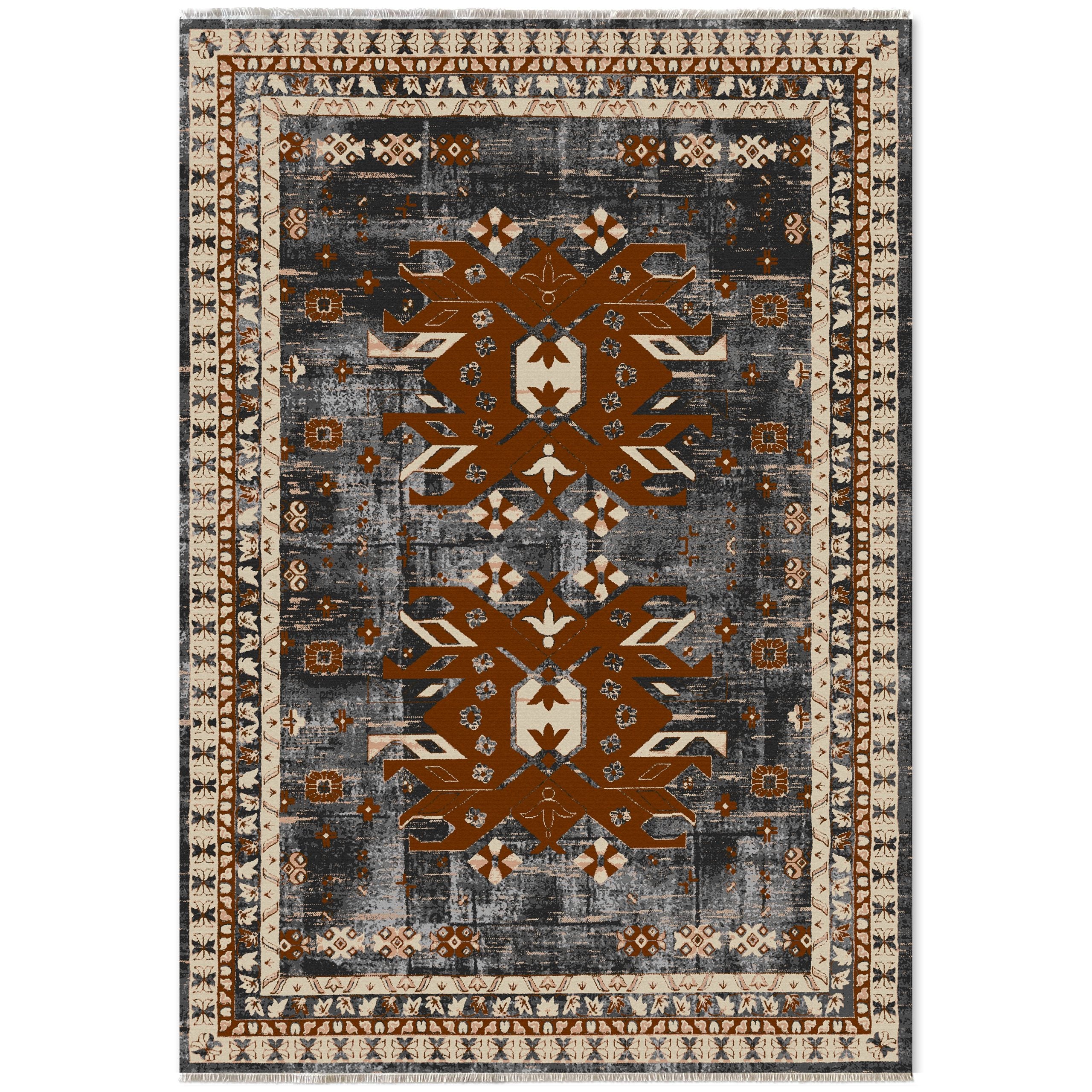 RW7084 washable chenille area rug viewed from above
