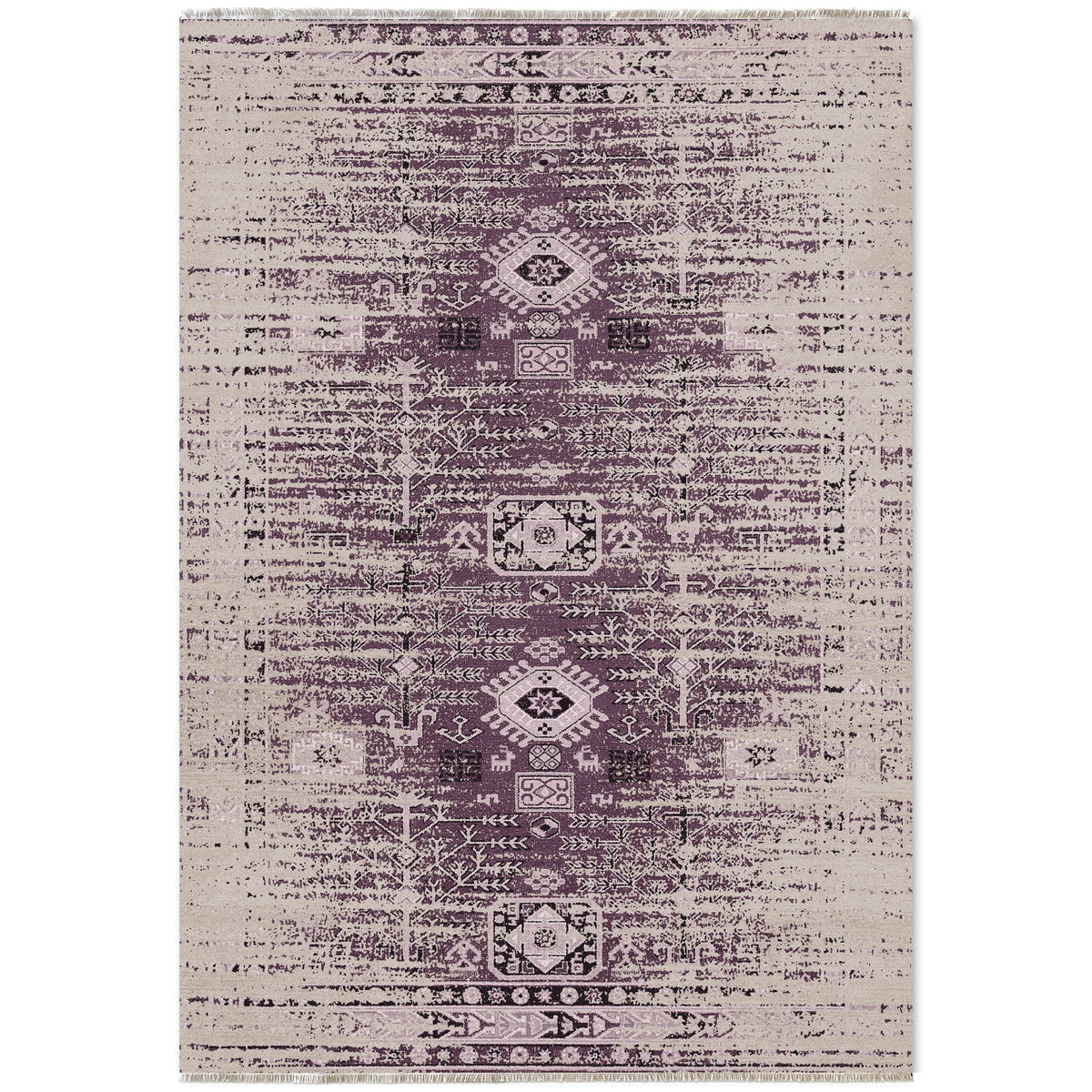 RW7085 washable chenille area rug viewed from above
