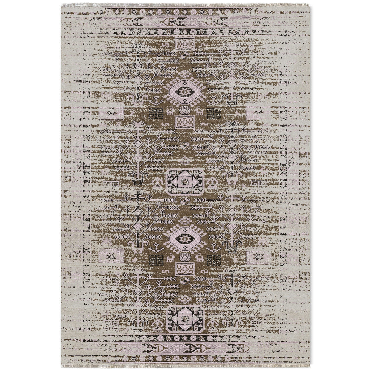 RW7086 washable chenille area rug viewed from above