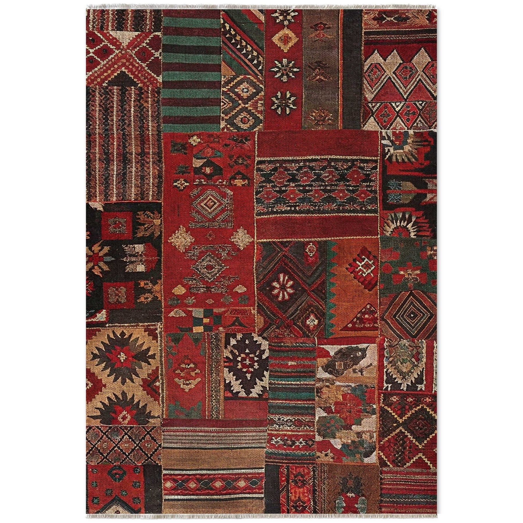 RW7097 washable chenille area rug viewed from above