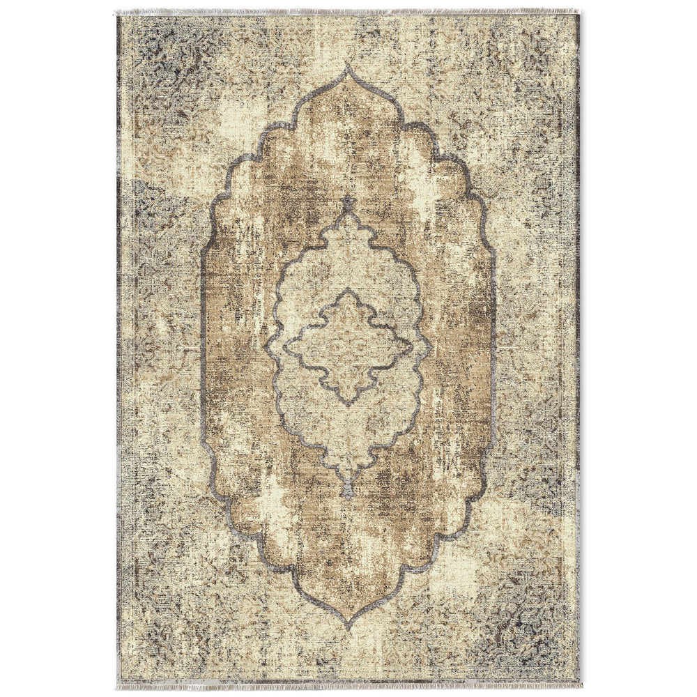 RW7103 washable chenille area rug viewed from above