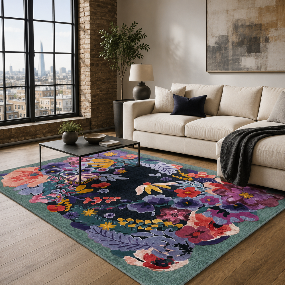 RW7114 washable chenille area rug