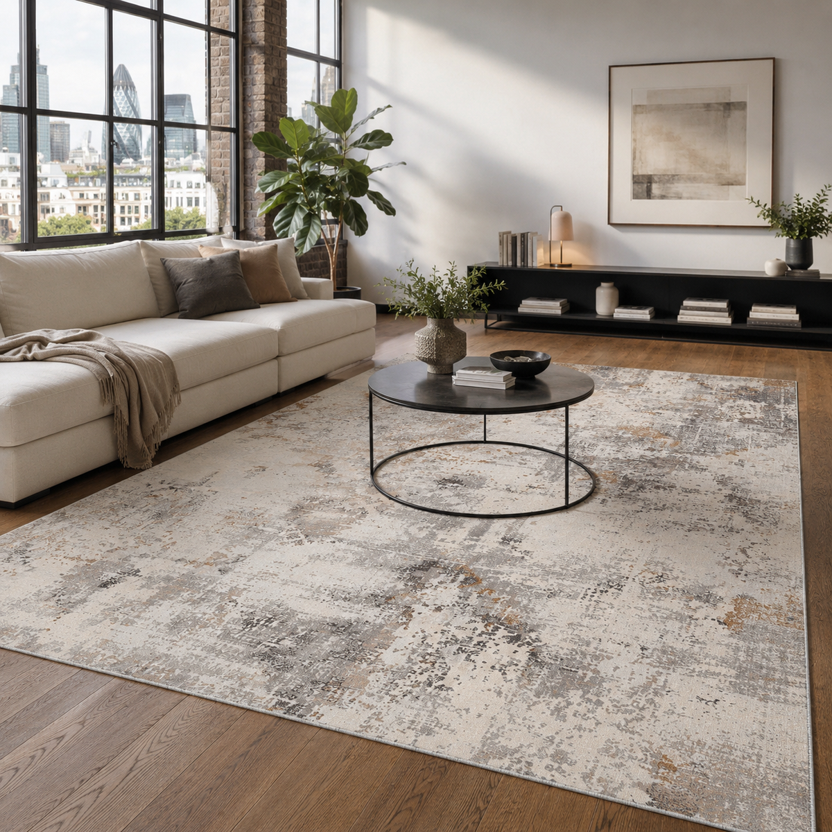 RW7122 washable chenille rug texture and pattern detail