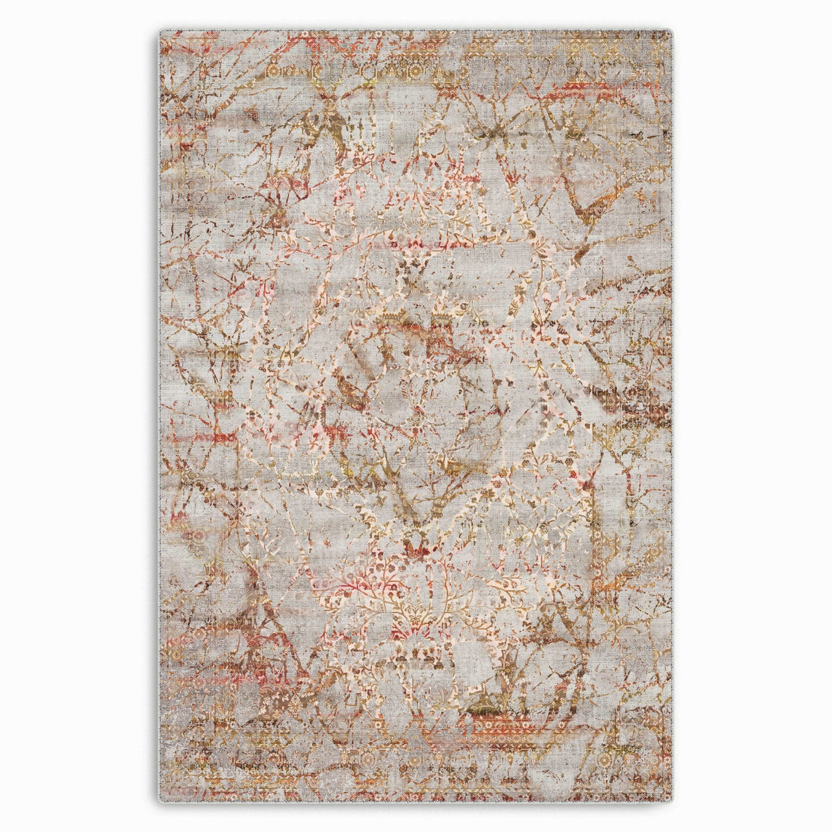RW7125 washable chenille area rug viewed from above