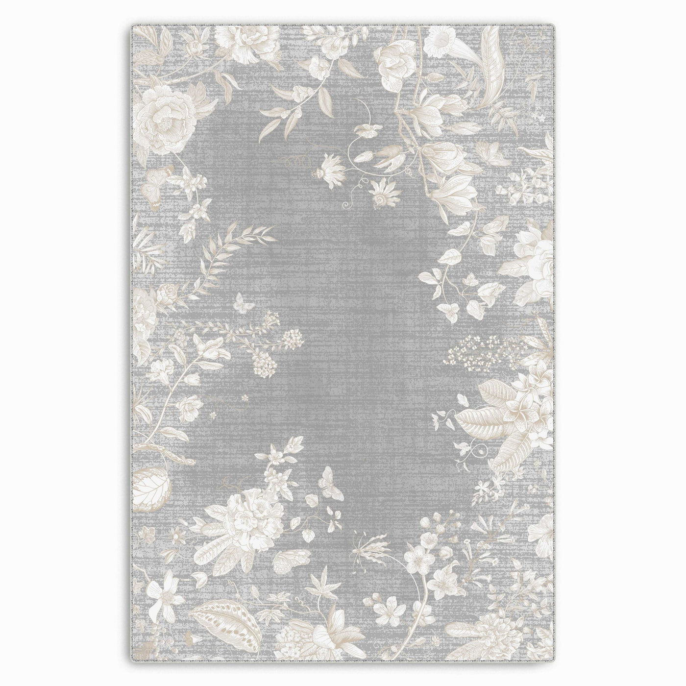 RW7127 washable chenille area rug viewed from above