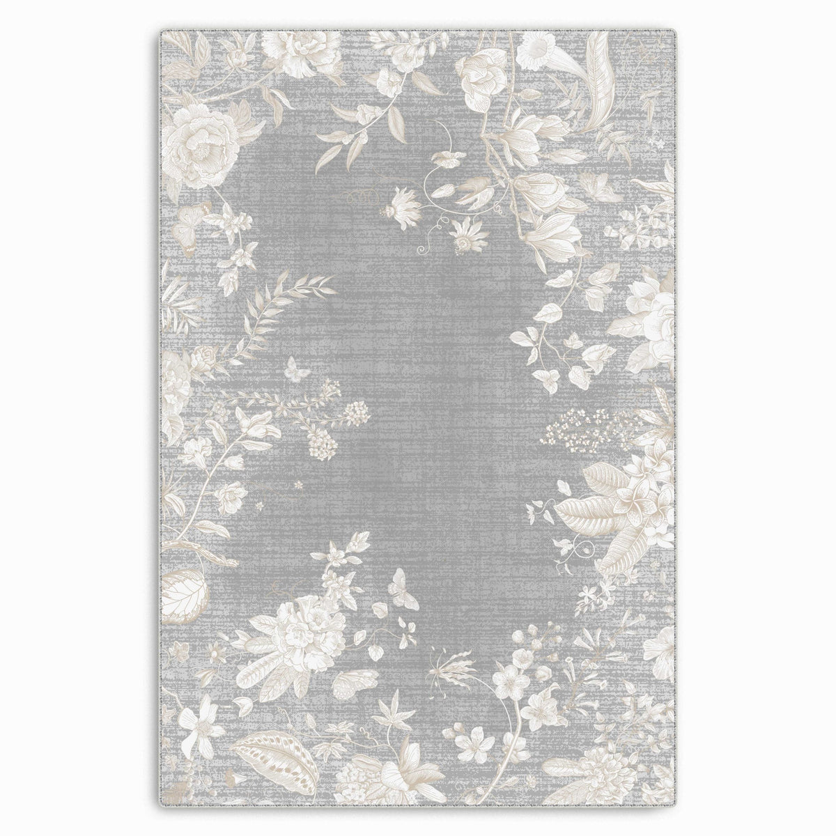 RW7127 washable chenille area rug viewed from above