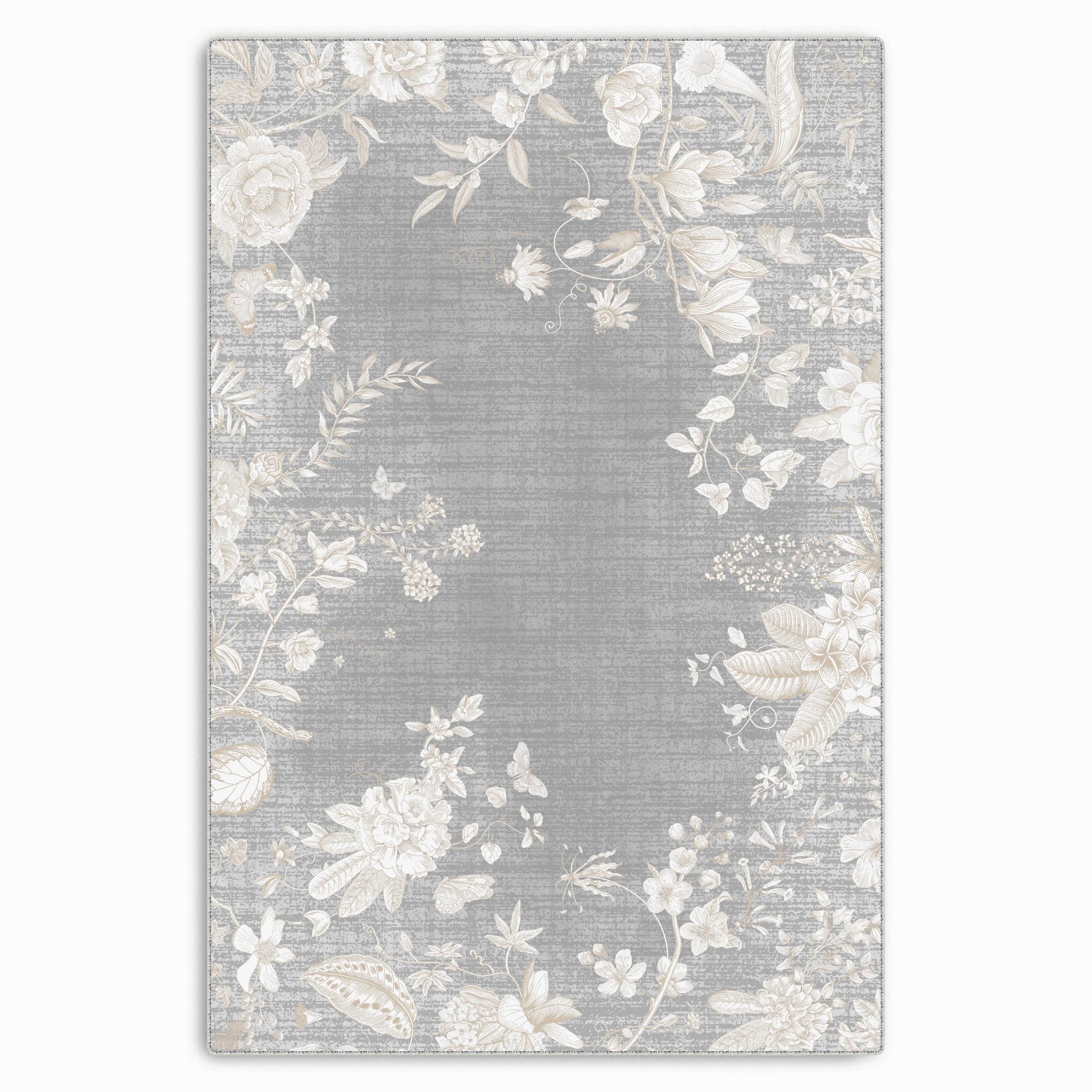 RW7127 washable chenille area rug viewed from above