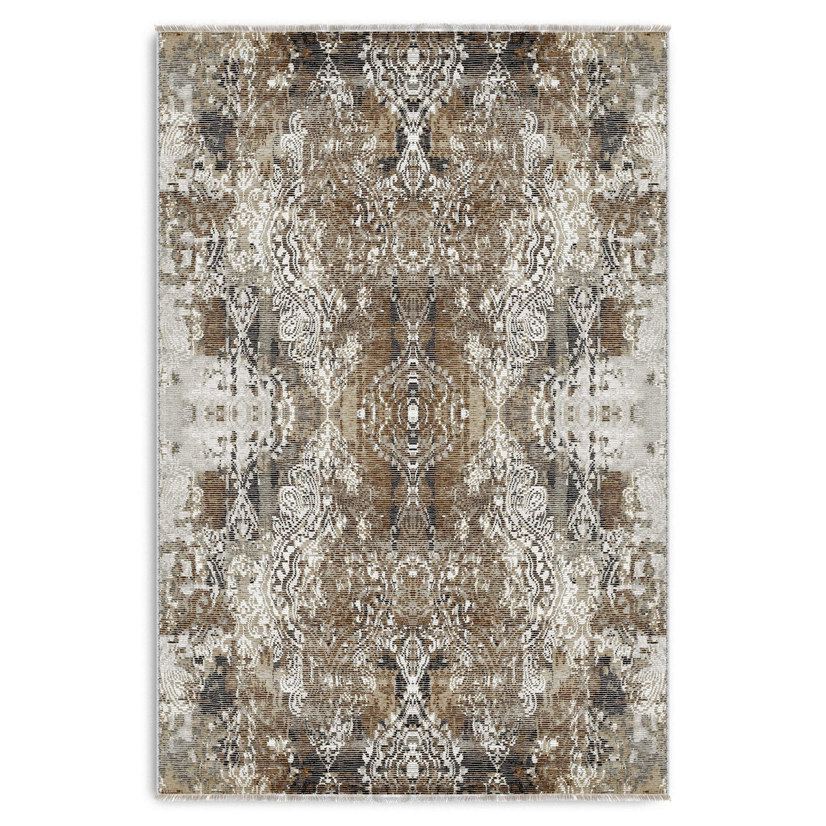 RW7132 washable chenille area rug viewed from above
