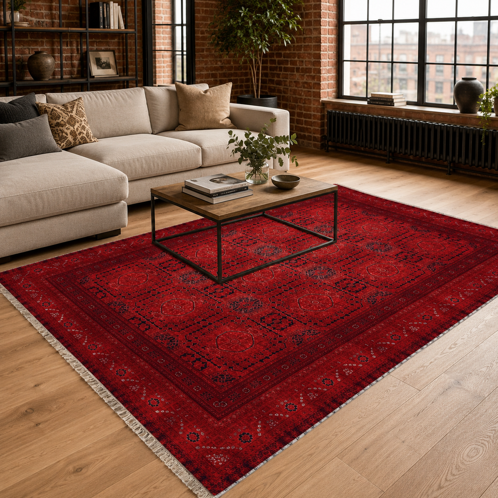 RW7136 washable chenille area rug