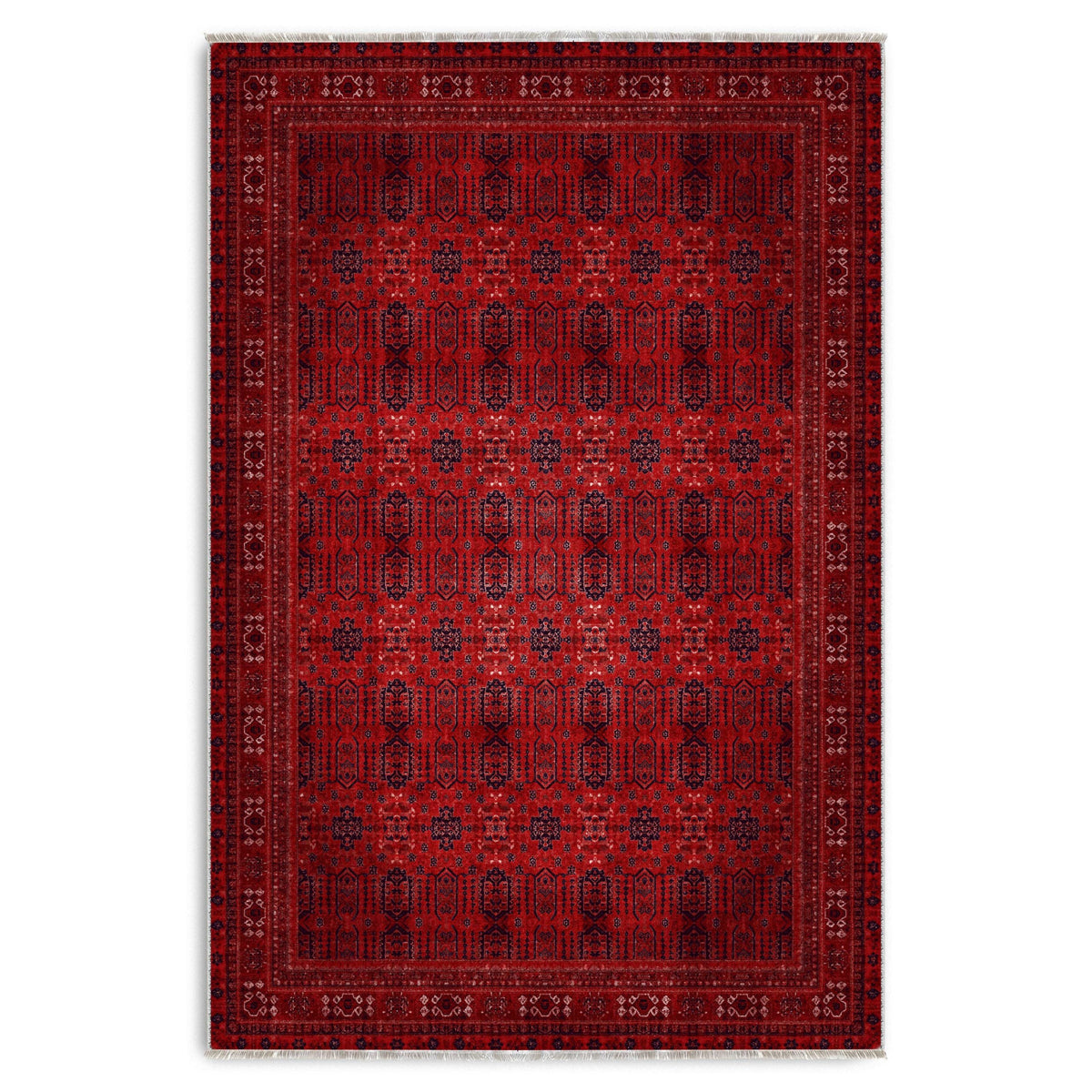RW7137 washable chenille area rug viewed from above