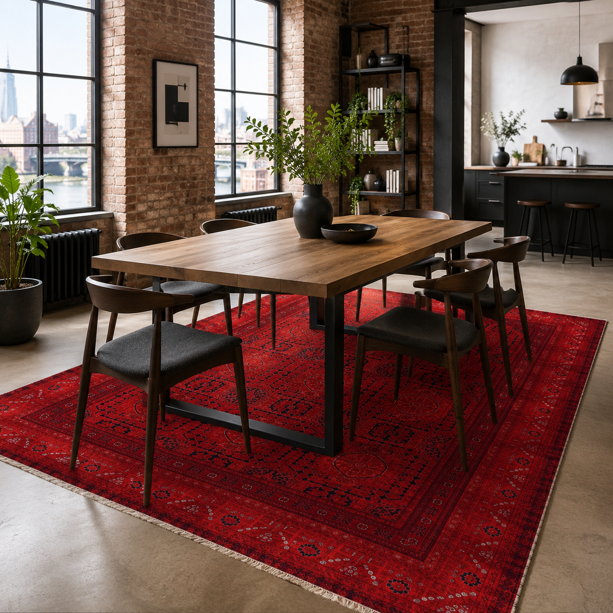RW7137 washable chenille rug texture and pattern detail