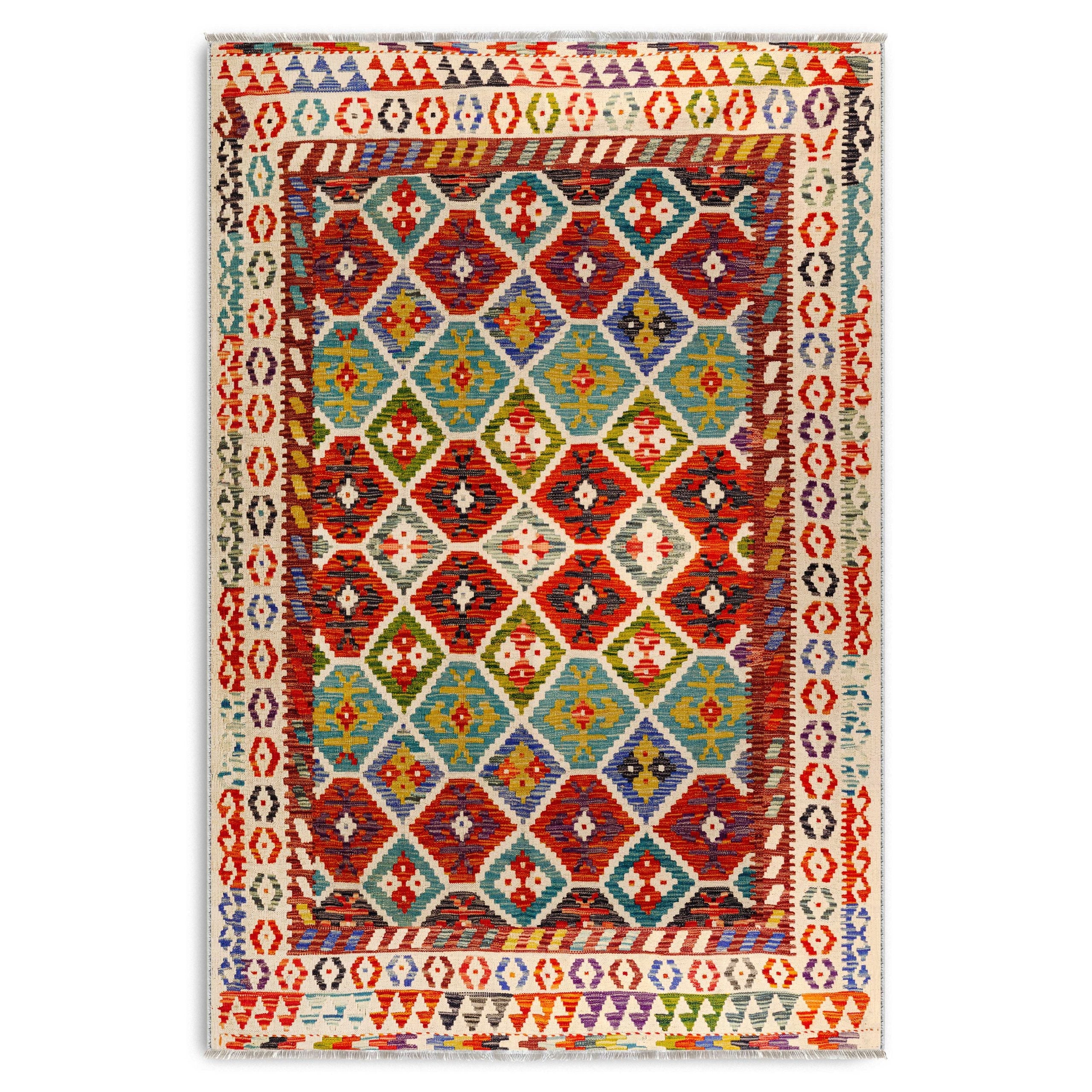 RW7141 washable chenille area rug viewed from above