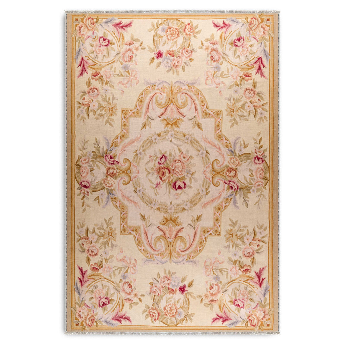 RW7142 washable chenille area rug viewed from above