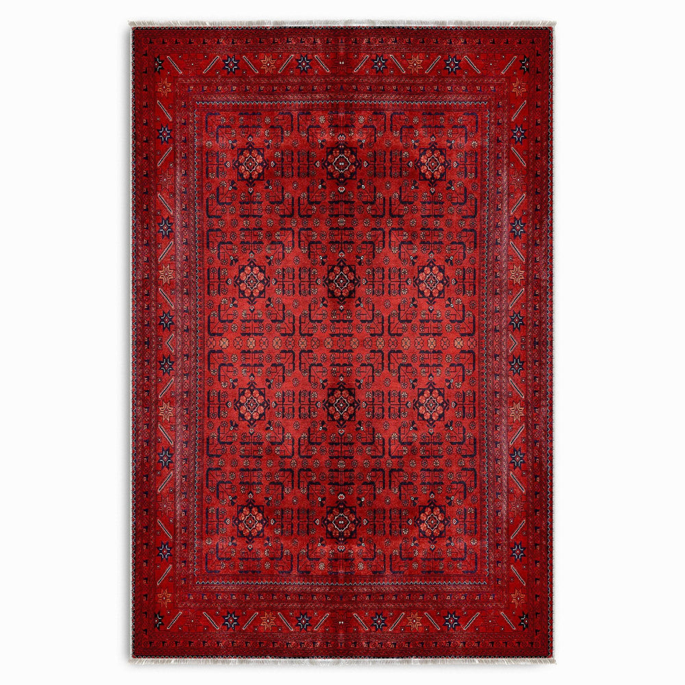 RW7143 washable chenille area rug viewed from above