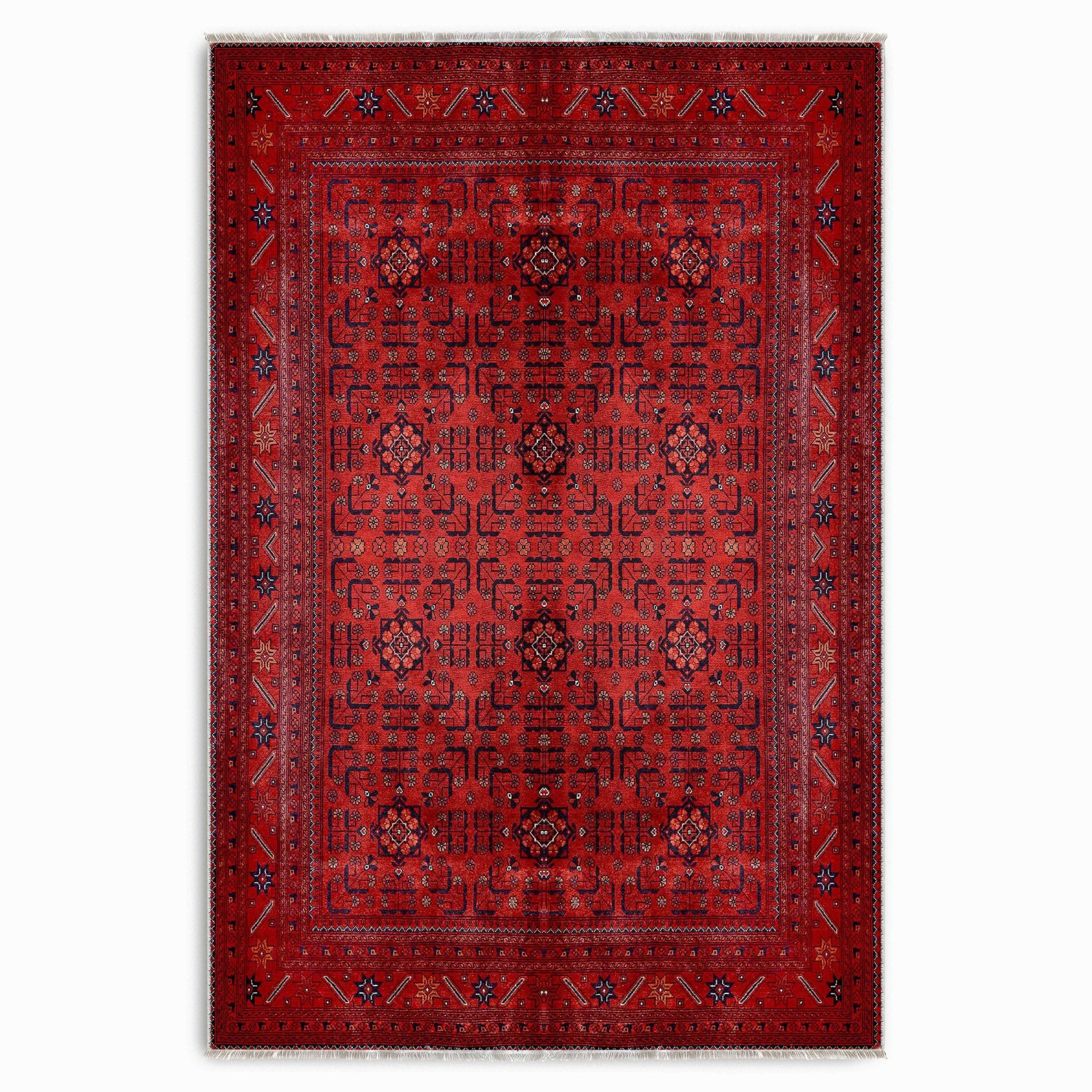 RW7143 washable chenille area rug viewed from above