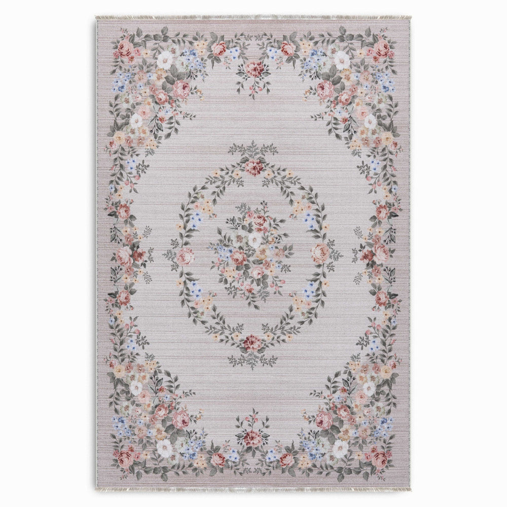 RW7145 washable chenille area rug viewed from above